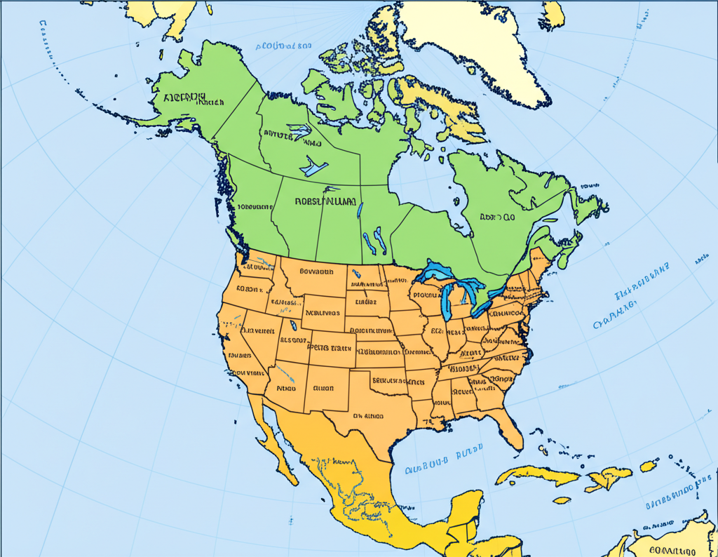 Map of North America